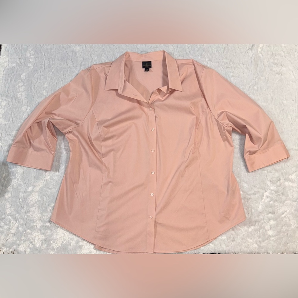 Worthington Pink Button-Down Blouse